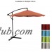 Patio Umbrella, Cantilever Hanging Outdoor Shade, Easy Crank and Base for Table, Deck, Balcony, Porch, Backyard, 10 Foot by Pure Garden (Terracotta)   557443892